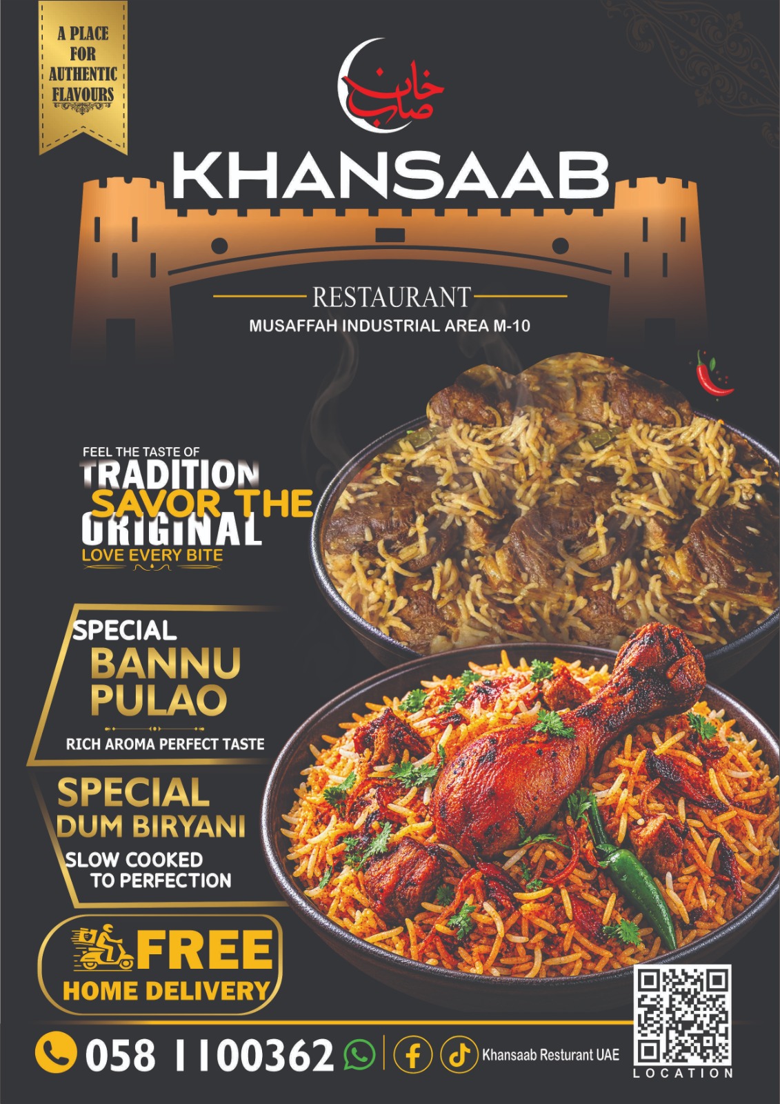 Khaansaab Promotional Menu